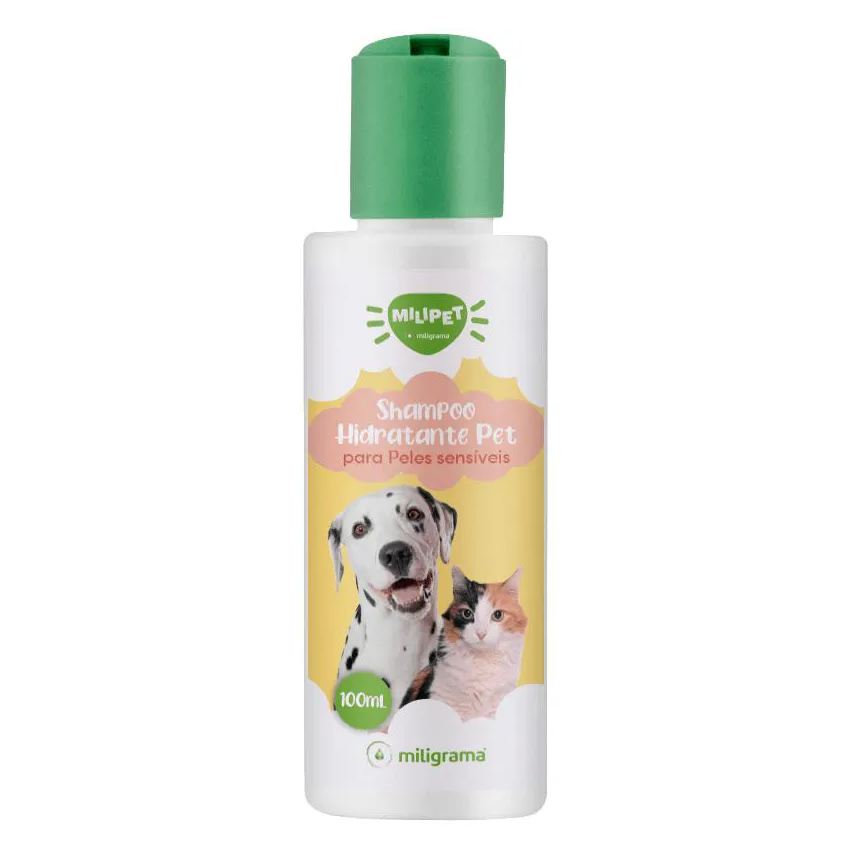 Miligrama Shampoo Hidratante Pet para Peles Sensíveis 100ml
