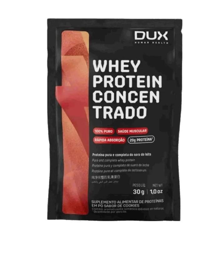 Dux Human Health Whey Protein Concentrado (Sachê 30g) - Sabor: Morango