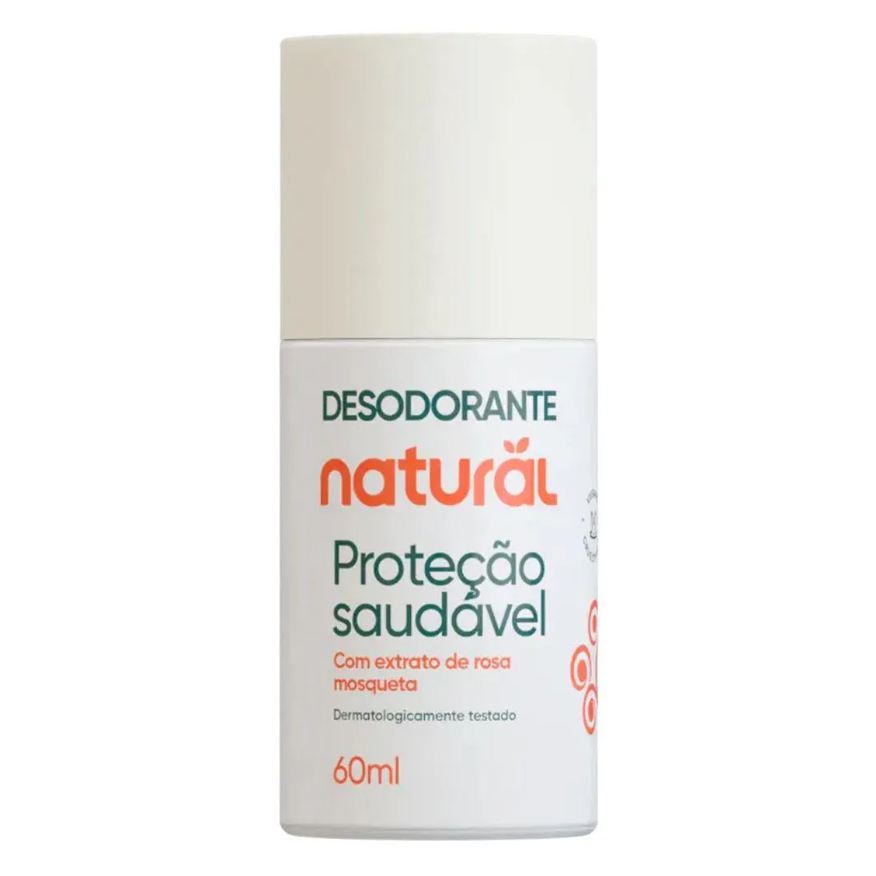 Orgânico Natural Desodorante Roll-On Natural com Rosa Mosqueta 60ml