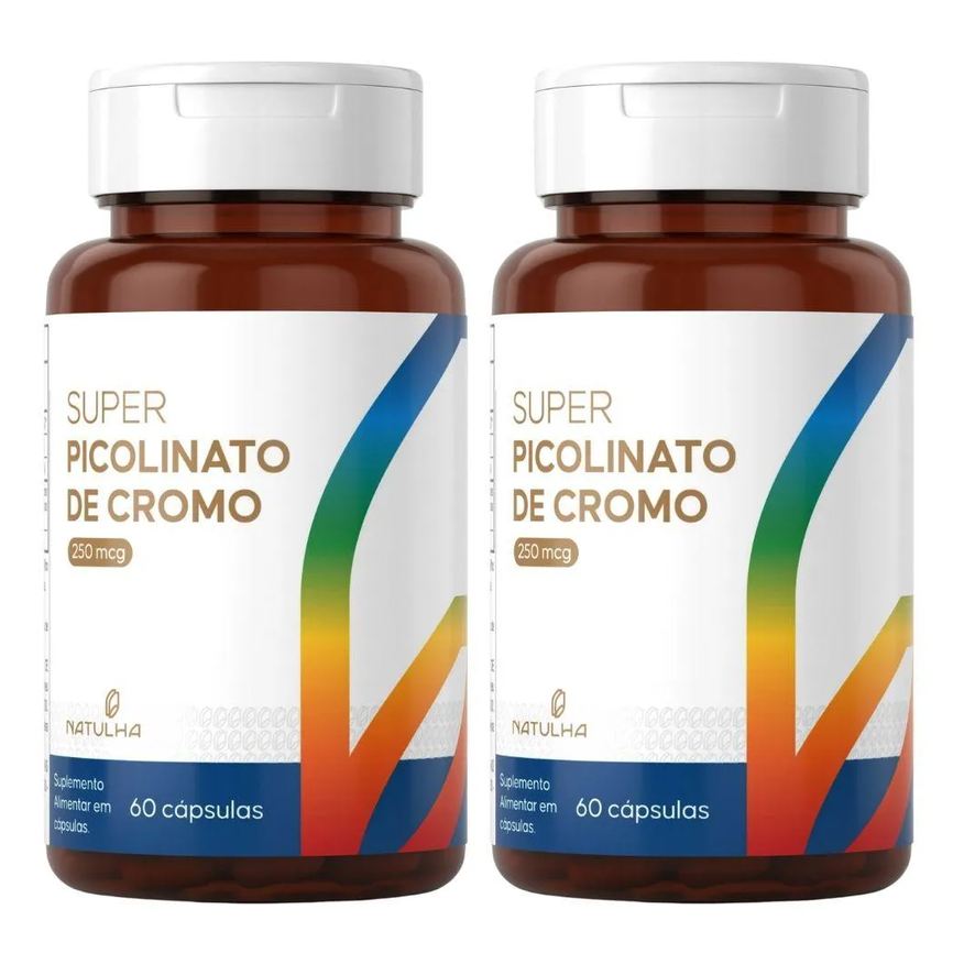 Natulha Kit 2X Super Picolinato de Cromo 250Mcg 60 Cápsulas