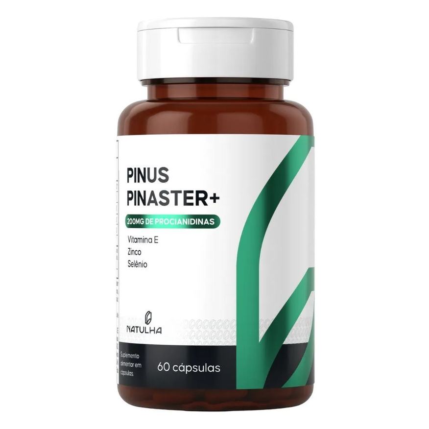 Natulha Pinus Pinaster com Vitamina E, Zinco e Selênio 60 Cápsulas