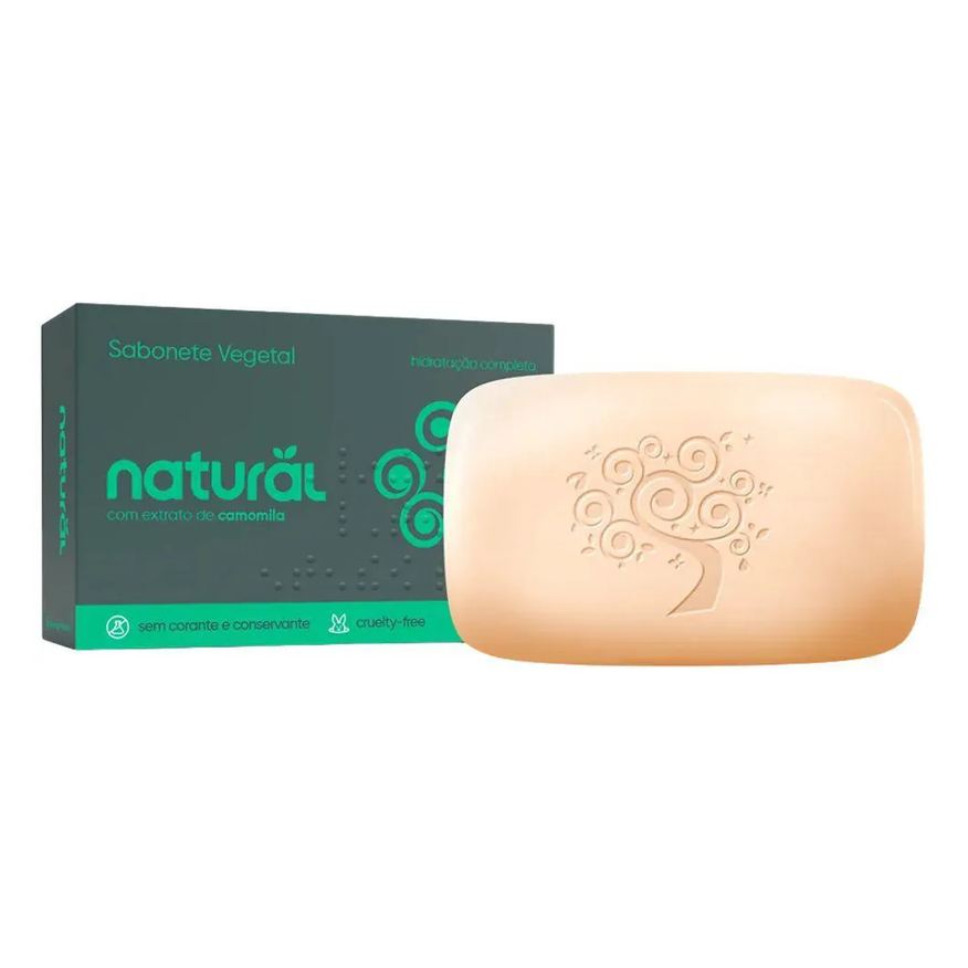 Orgânico Natural Sabonete em Barra Natural com Camomila 80g