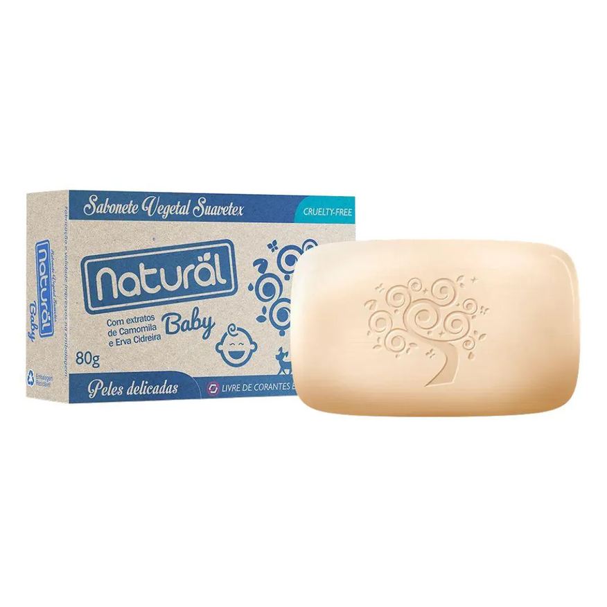 Orgânico Natural Sabonete Natural Baby com Camomila e Erva Cidreira 80g