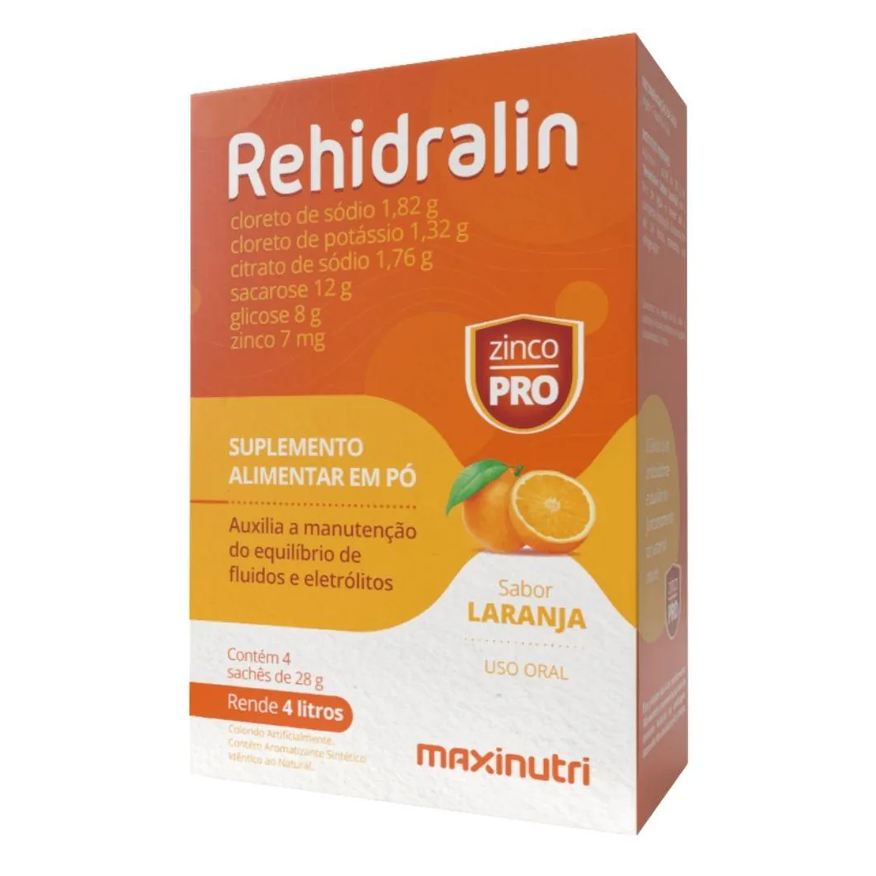 Maxinutri Rehidralin (Repositor de Eletrólitos) 4 Sachês - Laranja.