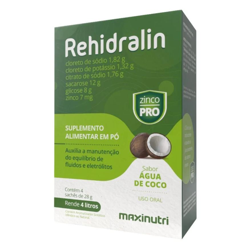 Maxinutri Rehidralin (Repositor de Eletrólitos) 4 Sachês - Água DE Coco