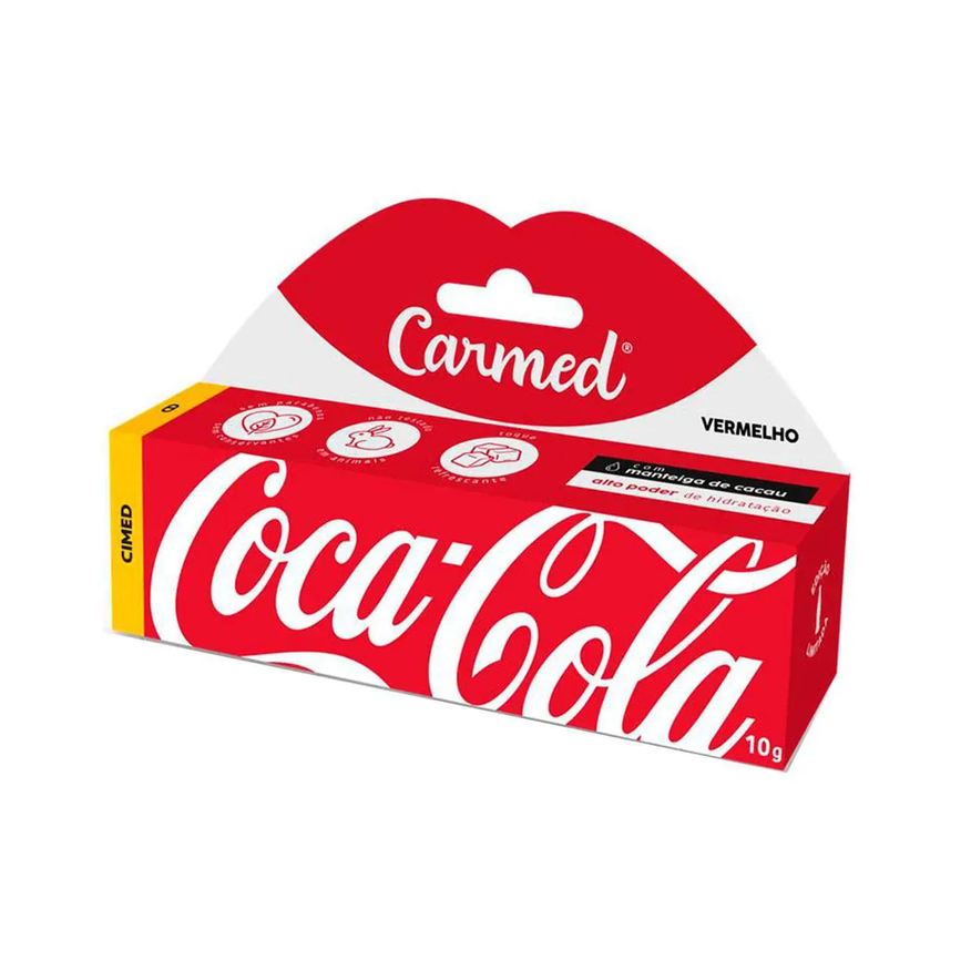 Cimed Protetor Labial Carmed Coca Cola Vermelho 10g