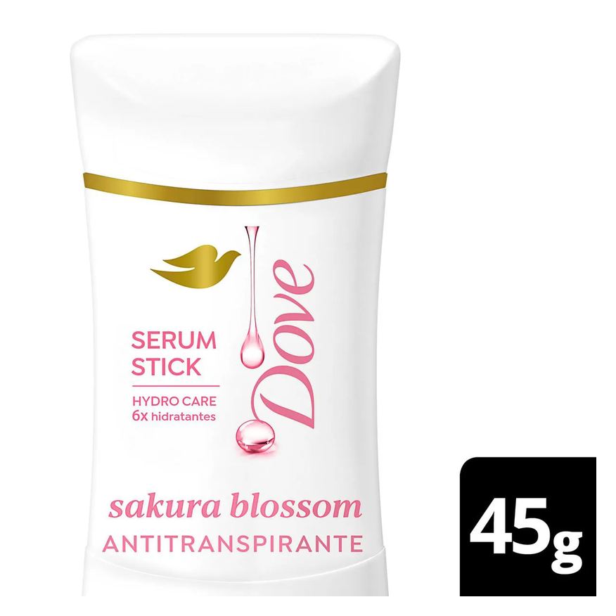 Dove Desodorante Antitranspirante Sérum Stick Sakura Blossom Invisível 72h 45g