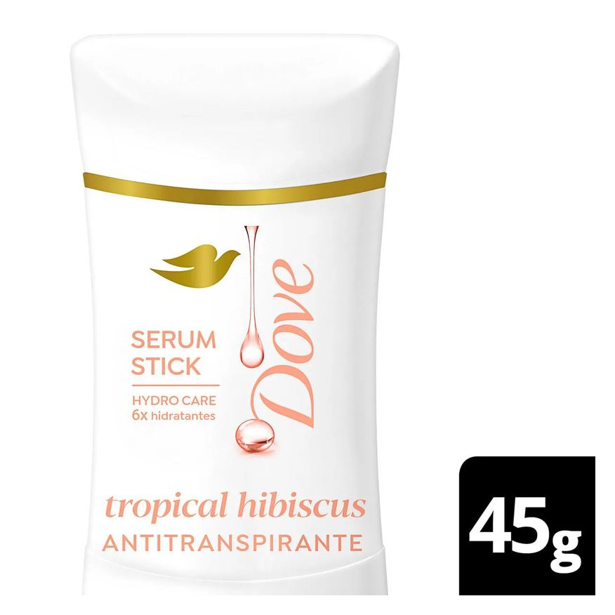 Dove Desodorante Antitranspirante Serum Stick Tropical Hibiscus Invisível 72h 45g