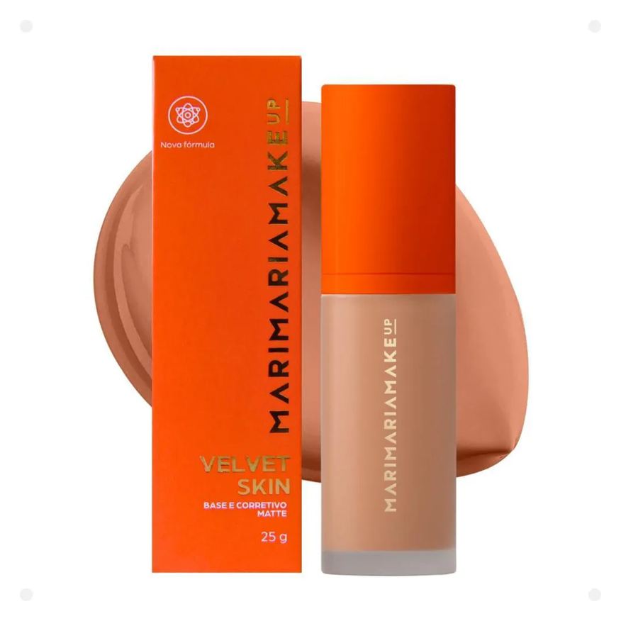 Mari Maria Makeup Base e Corretivo Matte Velvet Skin Caramelo 25g