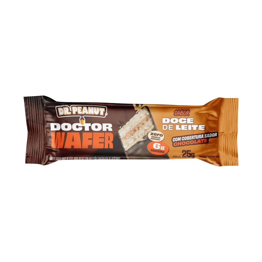 Dr Peanut Doctor Wafer Doce de Leite Zero Açúcar 25g