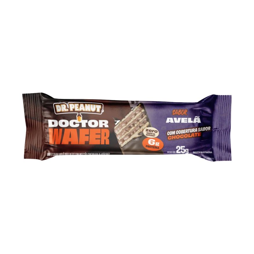Dr Peanut Doctor Wafer Avelã Zero Açúcar 25g