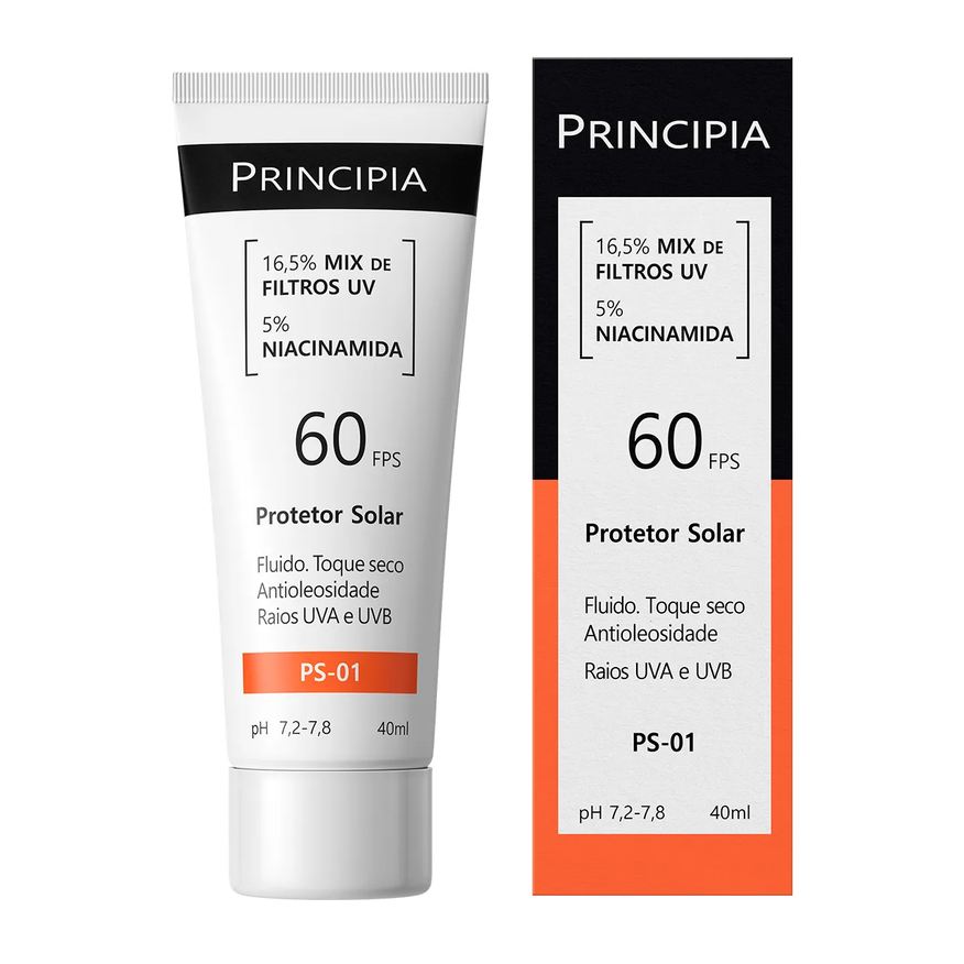 Principia Protetor Solar Skincare PS-01 FPS 60 40ml