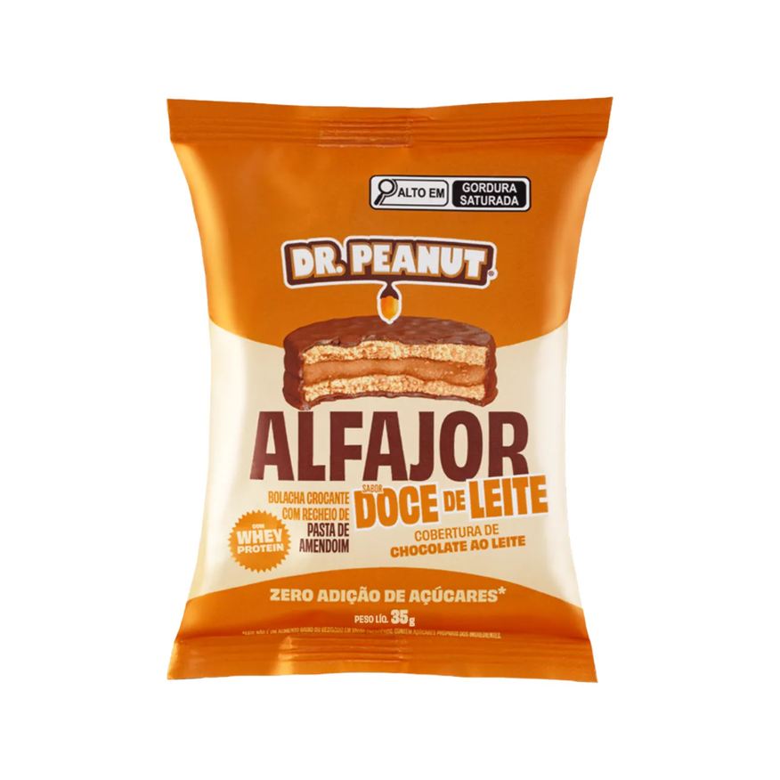 Dr Peanut Alfajor Doce de Leite com Pasta de Amendoim 35g
