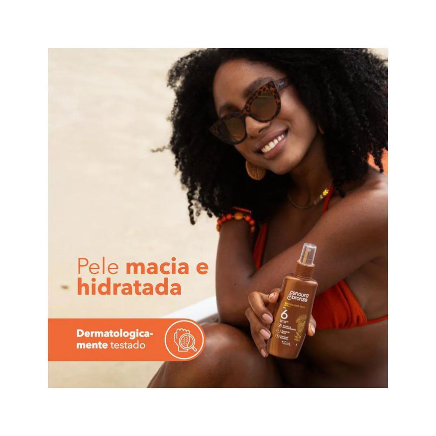Bronzeador Óleo Cenoura & Bronze FPS 6 Óleo Spray 110ml