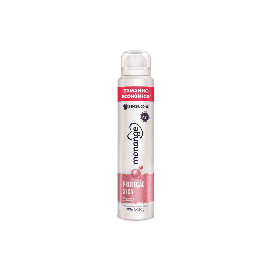 Monange Desodorante Antitranspirante Aerosol Proteção Seca Feminino 72h 200ml