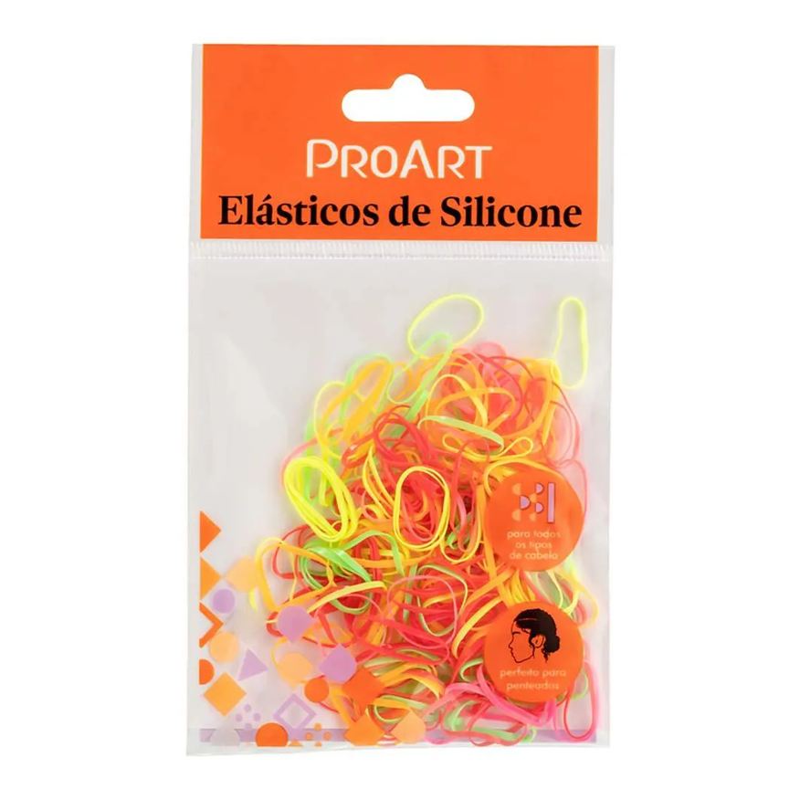 Proart Elasticos de Silicone P Colorido 200 Unidades