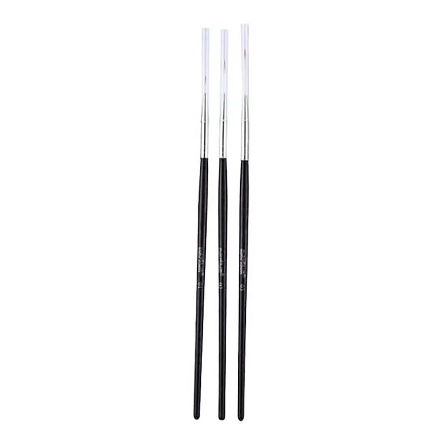 Macrilan B708 Kit – 3 Pincéis para Unhas Artísticas 1Un