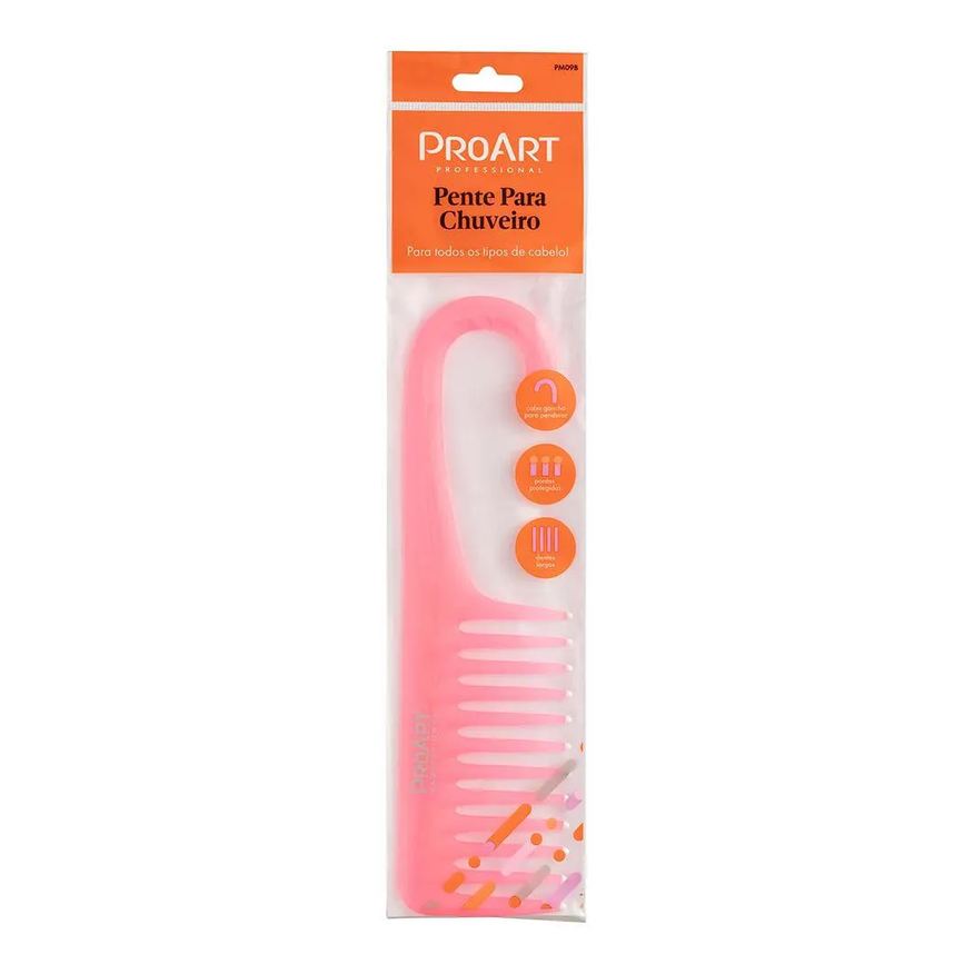 Proart Pente de Cabelo para Chuveiro Rosa