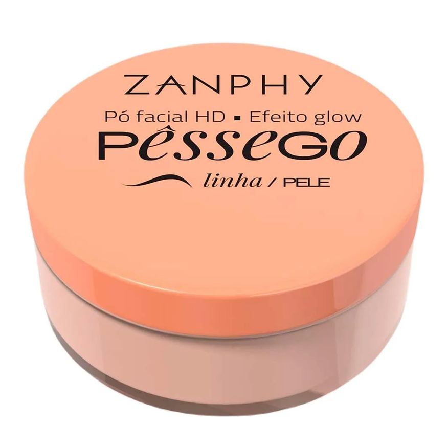 Zanphy Pó Solto Facial Efeito Glow Pessego