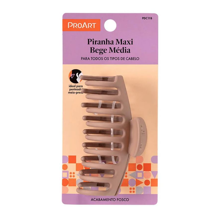 Proart Prendedor de Cabelo Maxi Bege Média 1 Unidades