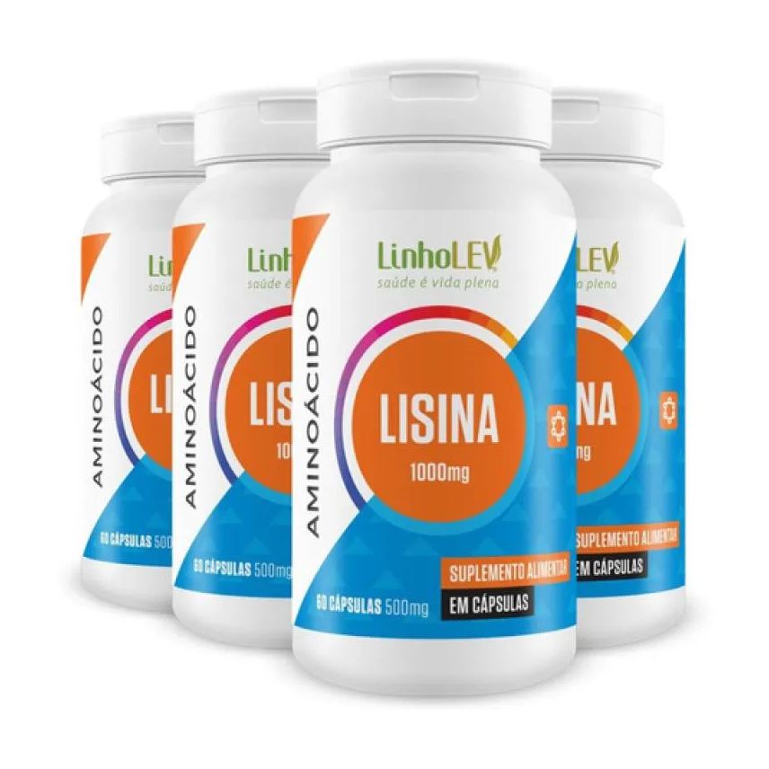 Linho Lev Kit 4 Lisina 500mg 60 Capsulas - A