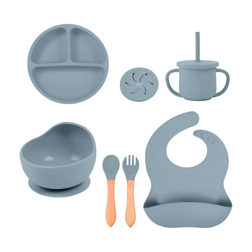 Life Silicone Classic Feeding Set Nt-28 - Azul