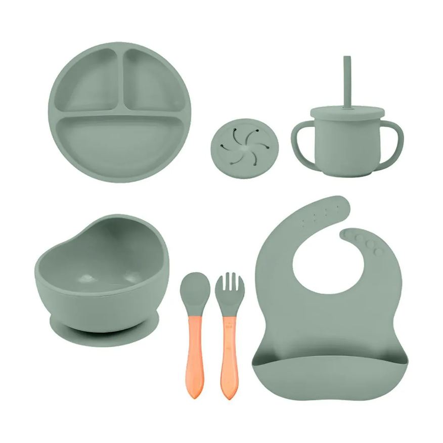 Life Silicone Classic Feeding Set Nt-28 - Verde