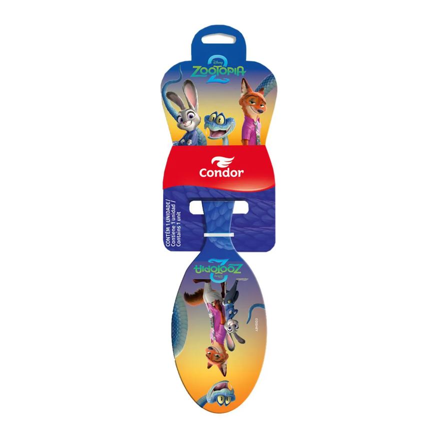 Mundo Condor Escova para Cabelo Oval Azul Zootopia 2 Condor