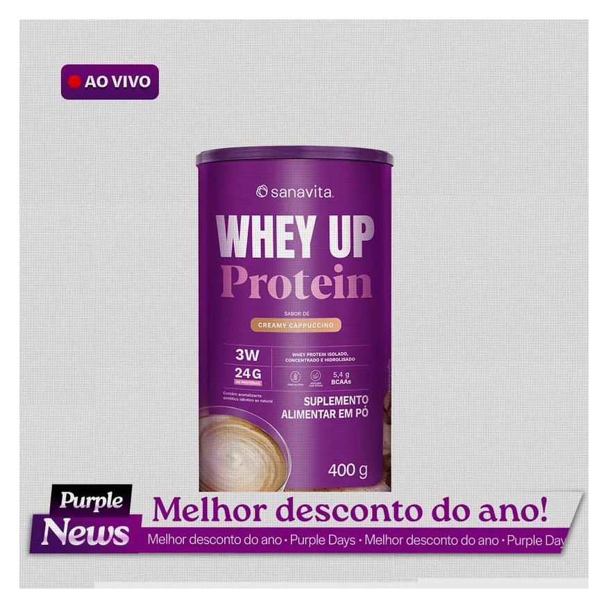 Sanavita Whey Up Protein 400g Creamy Cappuccino