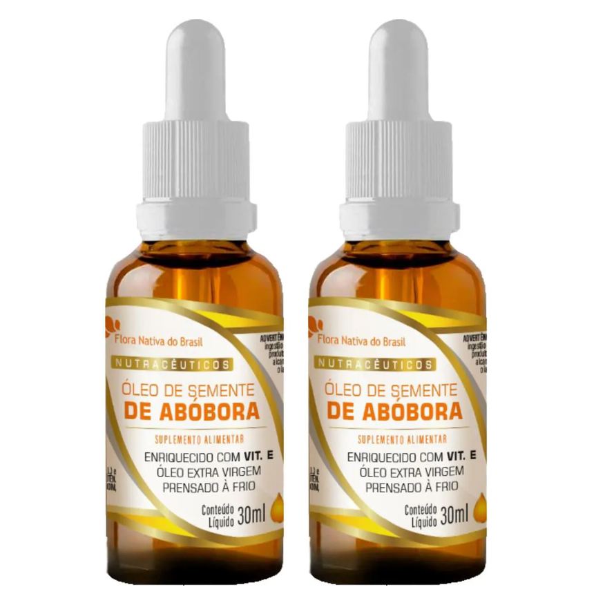 Flora Nativa Do Brasil Óleo de Semente de Abóbora em Gotas 2 X 30ml Flora Nativa