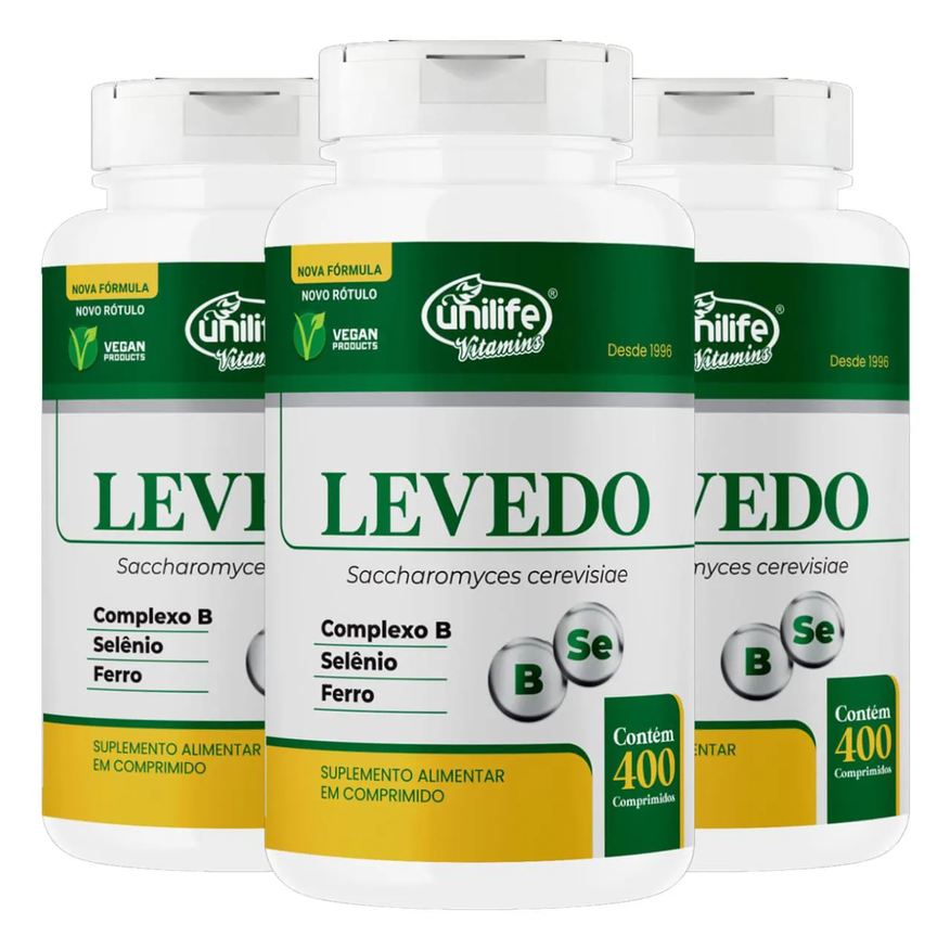 Unilife Levedo de Cerveja Complexo B 3 X 450mg 400 Comp.