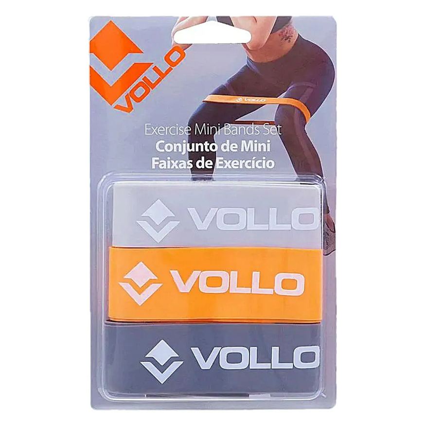 Vollo Kit 03 Faixas Elásticas Mini Bands Vp1007