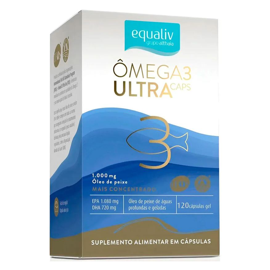Equaliv Ômega 3 Ultra Concentrado 1080mg Epa 720mg Dha (120 Cápsulas Gel)