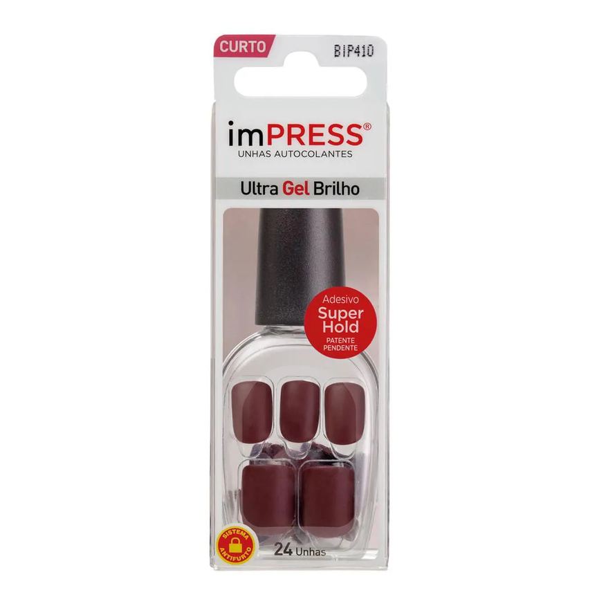 Kiss New York Unhas Postiças Kiss Ny Impress Matte Color - Sexy Lady