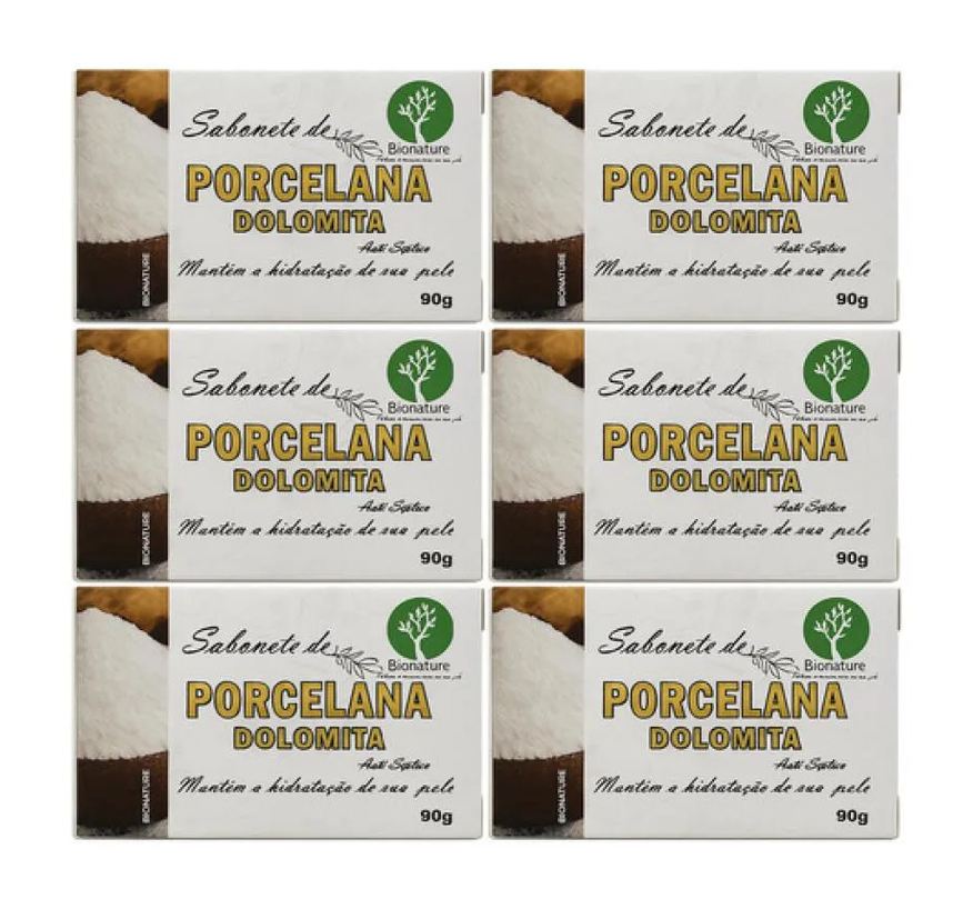 Bio Nature Kit 6 Sabonete de Porcelana Dolomita 90g - Bionature