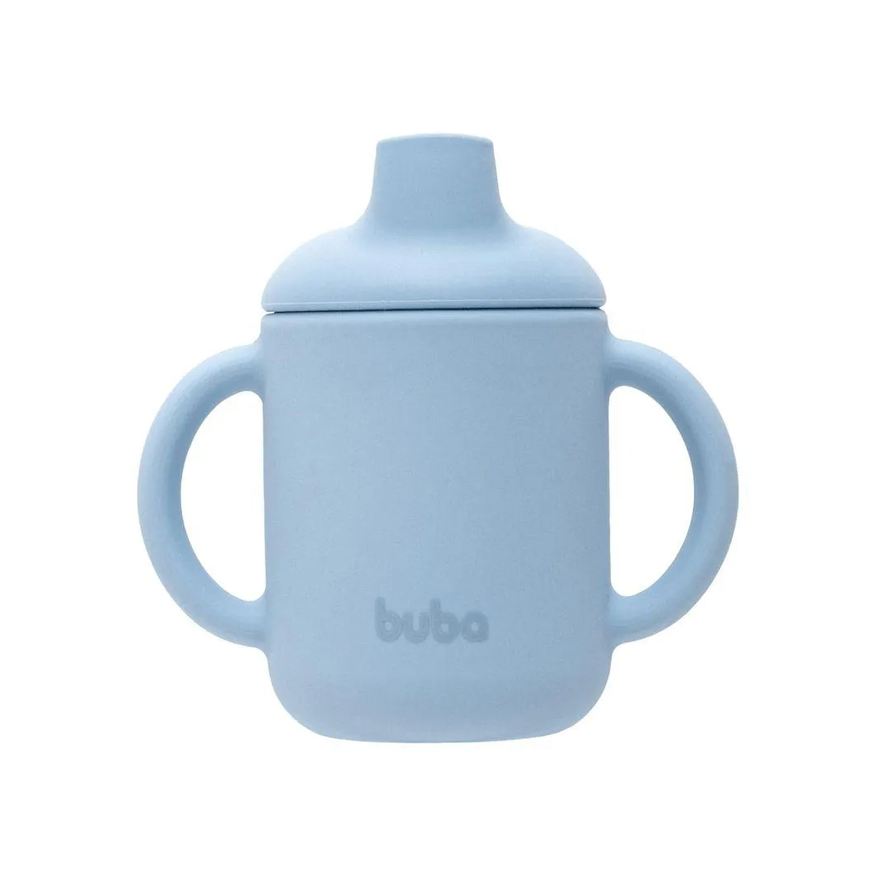 Buba Copo de Transicao Silicone 120ml Azul Bebe 6 Meses+