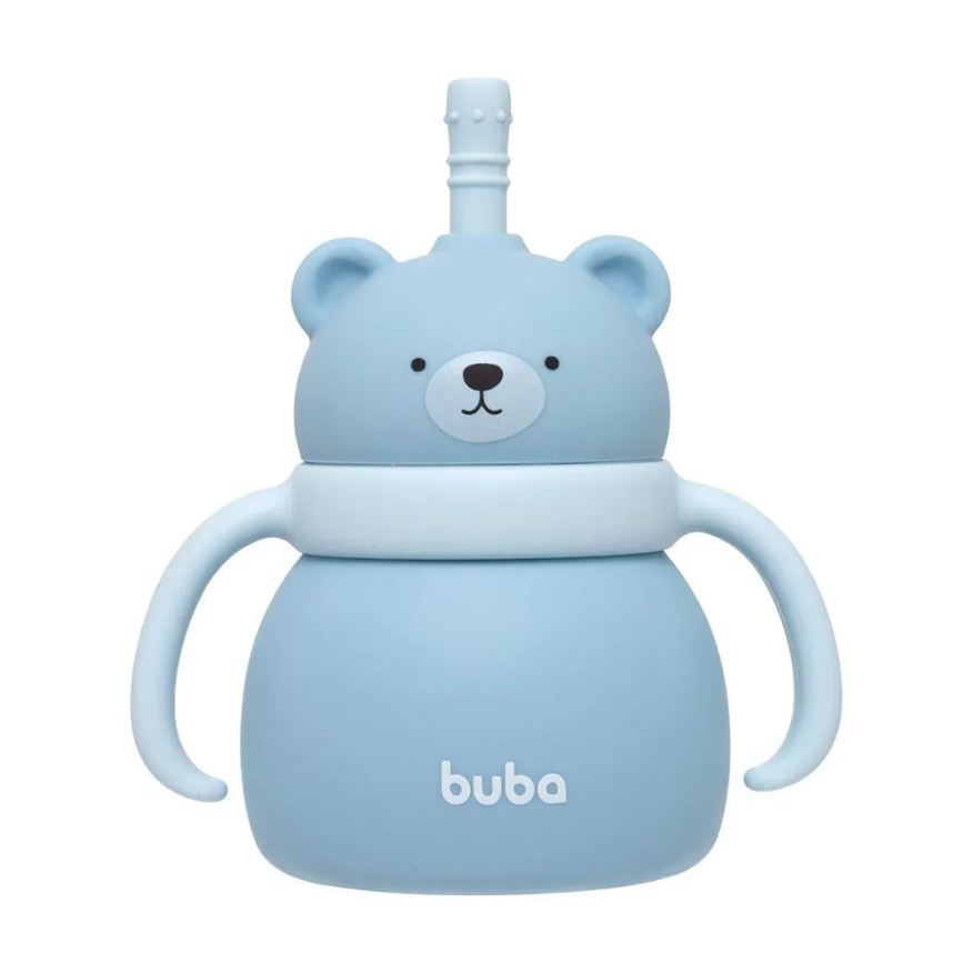 Buba Copo de Treinamento Silicone Ursinho 200ml Azul