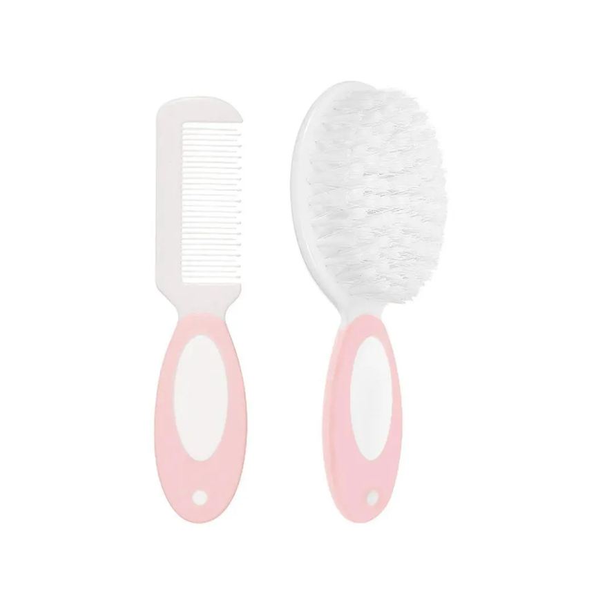 Buba Escova e Pente Cerdas Macias para Bebe Rosa 12643