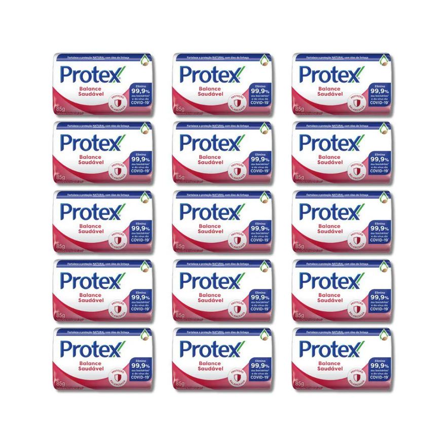 Protex Kit 15 Sabonetes em Barra Balance Saudável 85g