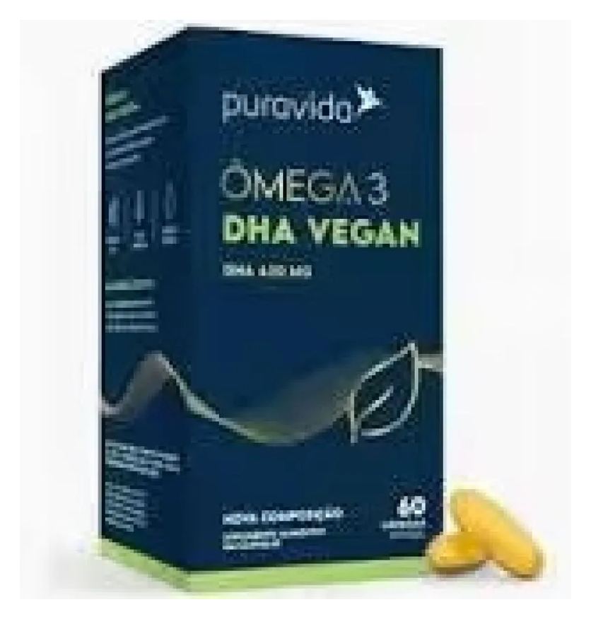 Puravida Omega 3 Dha Vegan - (60 Cápsulas) - Padrão: Único