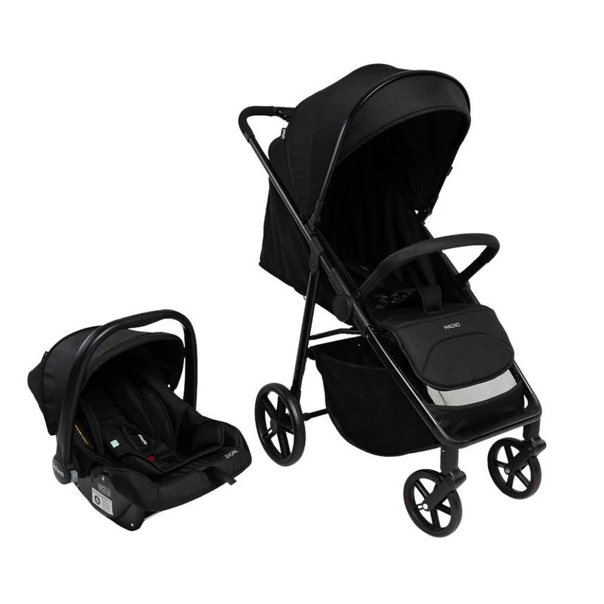 Infanti Carrinho com Bebê Conforto Travel System Magno Duo Preto Infinito