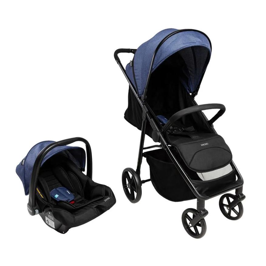 Infanti Carrinho com Bebê Conforto Travel System Magno Duo Azul Oceano