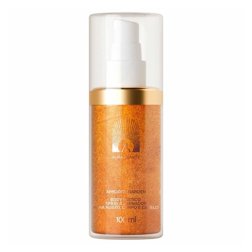 Aura Beauty Spray Iluminador Multiuso Body Místico Afrodite Garden 100ml
