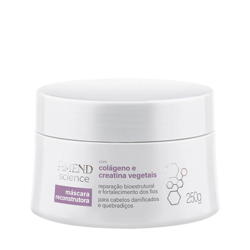 Amend Cosméticos Amend Science Colágeno e Creatina Vegetais - Máscara Capilar 250g