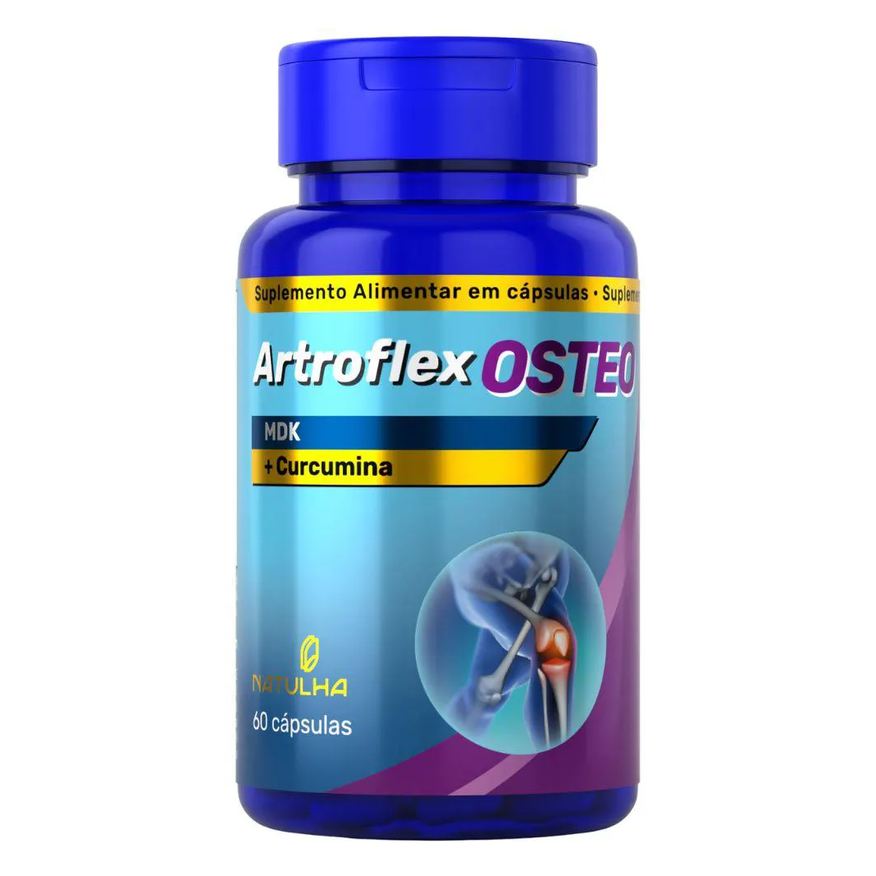 Natulha Artroflex Osteo ( Curcumina, Magnésio, Vitamina D3 e K2) 60 Cápsulas