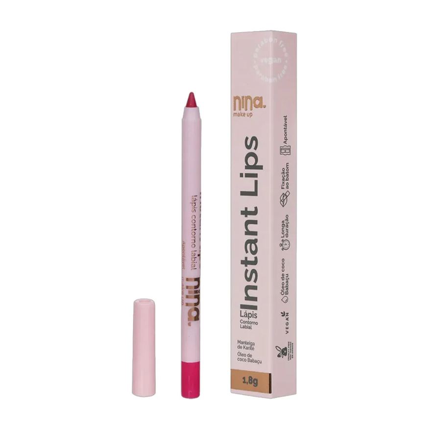 Nina Makeup Nina Make Up Instant Lips Lápis Contorno Labial Infinito Rosa