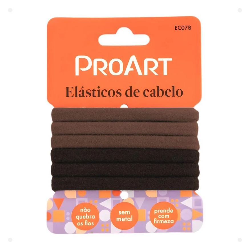 Proart Elásticos de Cabelo Pequeno Cor Marrom Ec07B