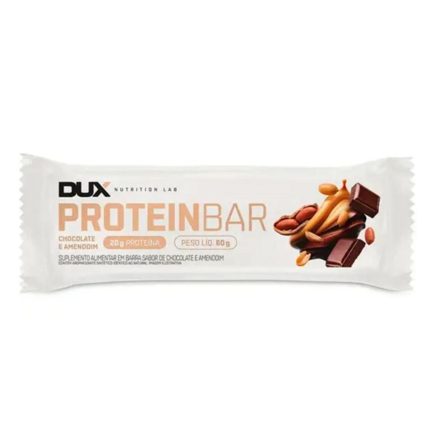 Dux Nutrition Barra de Proteina com 20g Proteina Chocolate e Amendoim Dux 60g