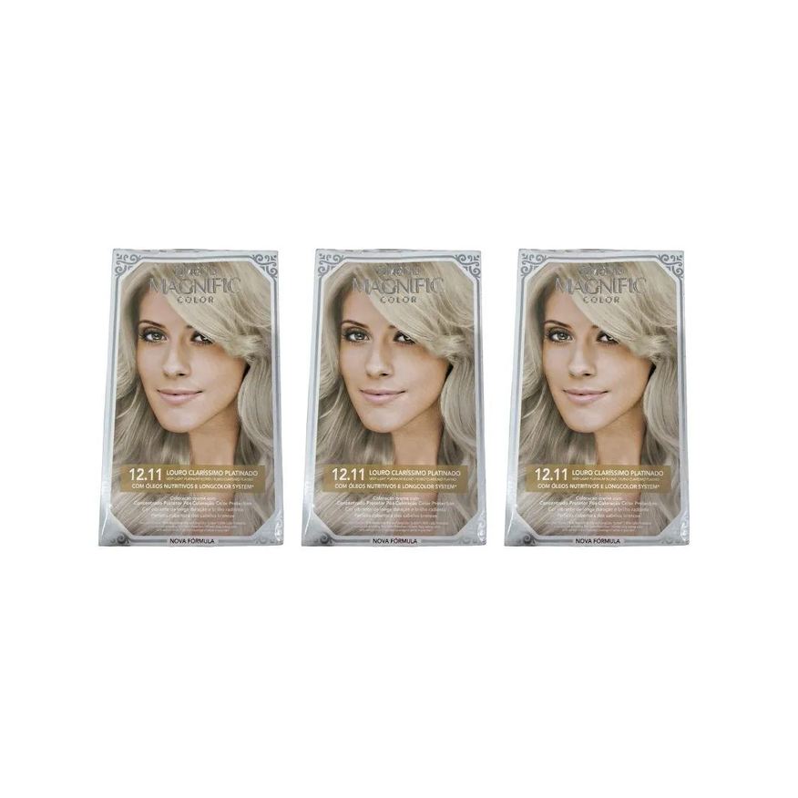 Amend Coloraçao Magnific Cr Perm 12.11 Loura Cl Pt-Kit C/3Un