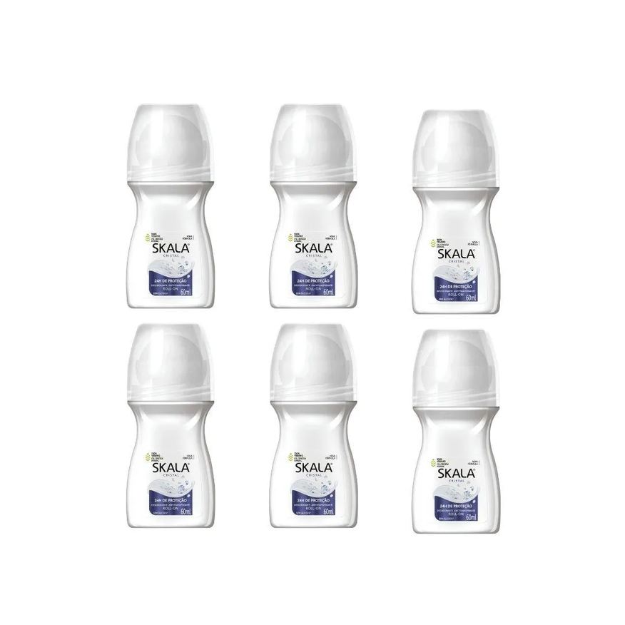 Skala Desodorante Roll-On 60ml Feminino Cristal - Kit C/ 6Un